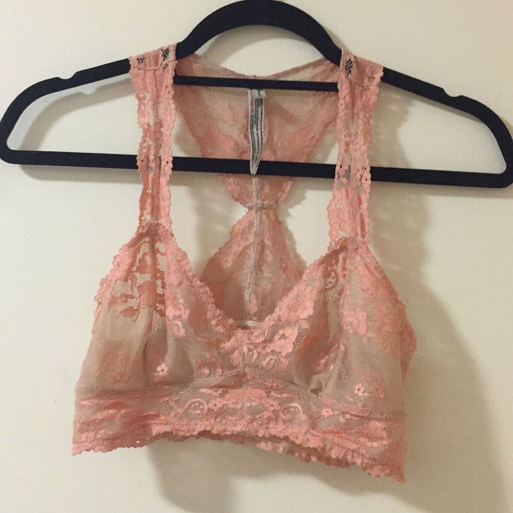 Salmon colored bralette